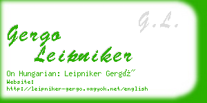gergo leipniker business card